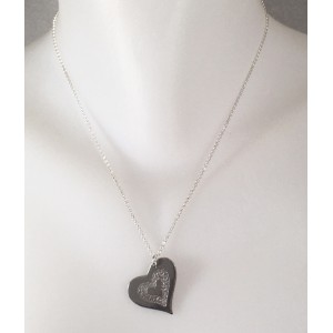 Pendentif coeur en étain